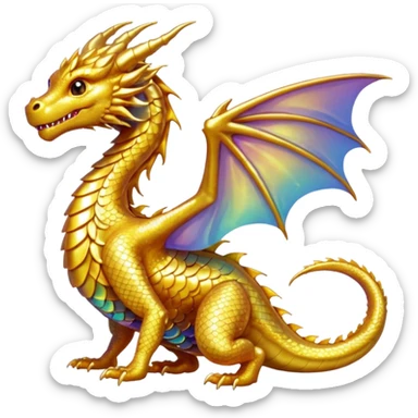 small gold dragon sticker