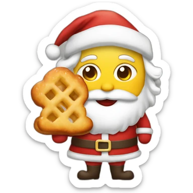 santa-holding-viennese-schnitzel-and-programming sticker