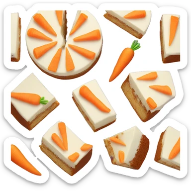 Carrot cake slice sticker