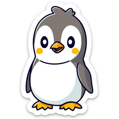 An angry penguin sticker