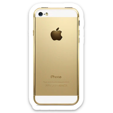 iPhone 5 in gold color sticker