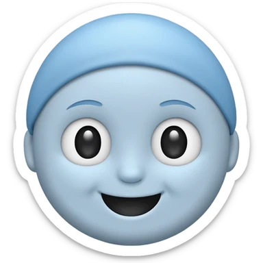 Baby Blue, gray and white emojis sticker
