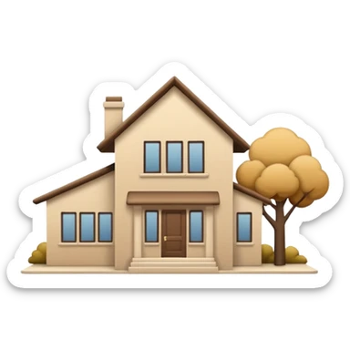 Beige house clean aesthetic  sticker