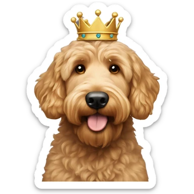 goldendoodle brown nose with crown sticker