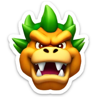 Bowser head  sticker