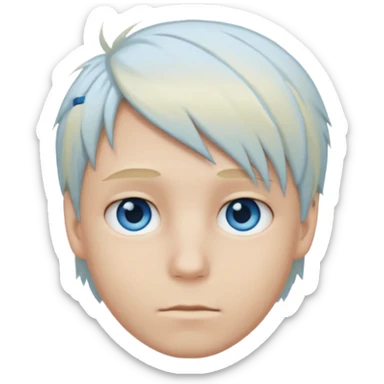 boy with blonde hair emo and blue eyes sticker
