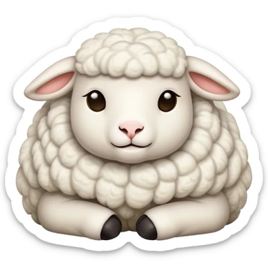 lazy lamb  sticker
