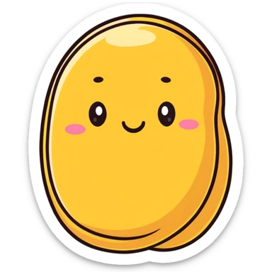 cute peanut character with happy face sticker
