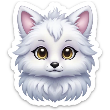 Kawaii bright fantasy ethereal anthro fursona animal sticker