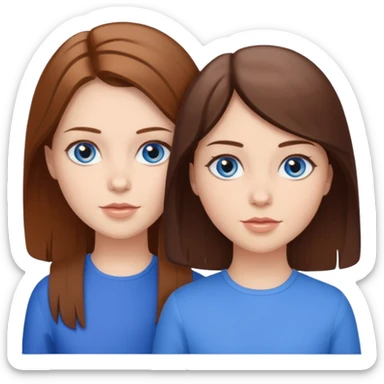 two sisters – Sonya and Taya (there is a general similarity, but they look different) sticker