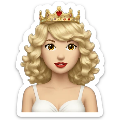 taylor swift blonde crown sticker