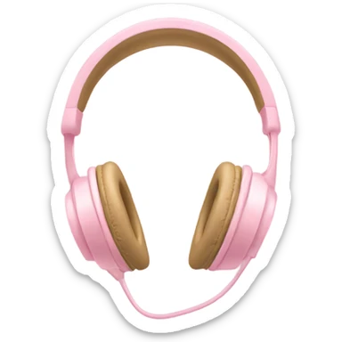 light pink headphones  sticker