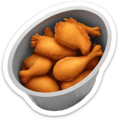 Football thrown into a bucket of chicken  sticker