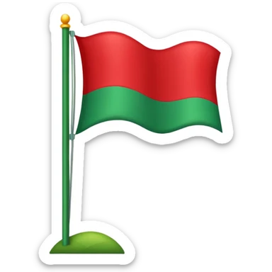 🚩 on green flag sticker