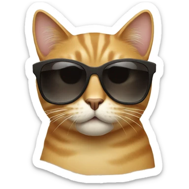 Cat with sunglasses sticker