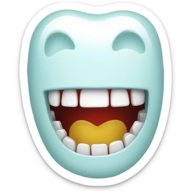 merry christmas teeth sticker