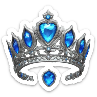 The Ravenclaw Diadem is a tiara-like object with, made of gleaming silver and set with glittering blue gem. It is enchanted and round piece emoji  sticker