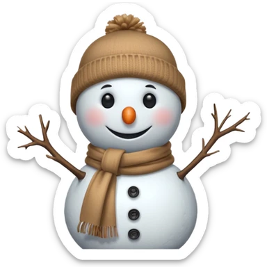 snowman with outfits (no carrot) sticker