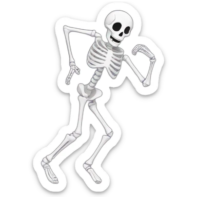 dancing skeleton sticker