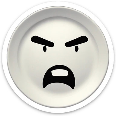 Angry plate sticker