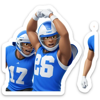 boys in sportswear at stadium sticker