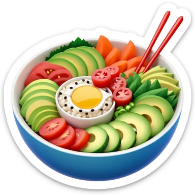 Poke bowl sticker