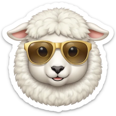  lamb wearing sunglasses and gold necklace 
 sticker