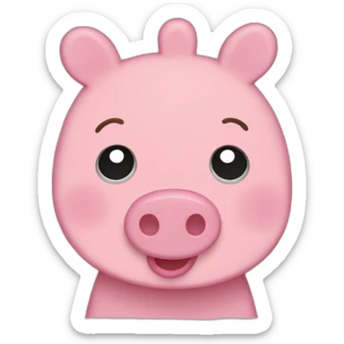 Tiny peppa pig sticker