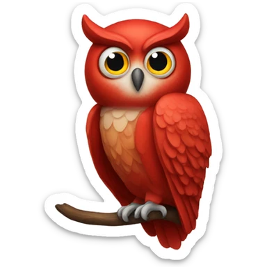 red owl sticker