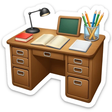 school teacher's desk sticker