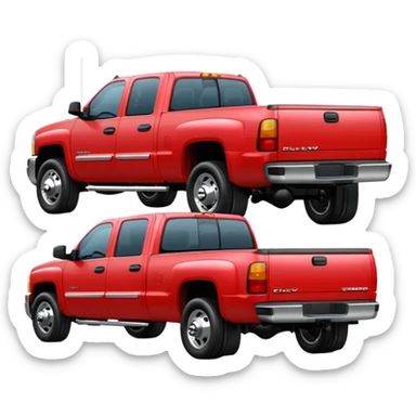 red 2005 chevy silverado 3500 dually sticker