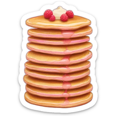 pink background pancake stack me gibson sticker
