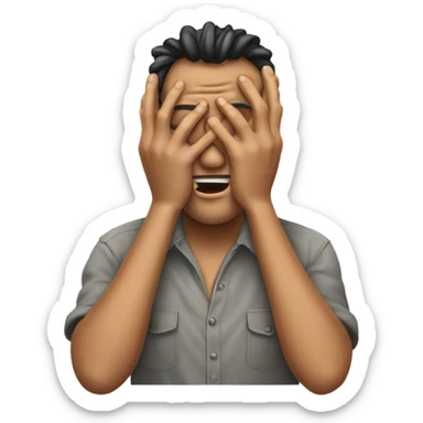 Face palm with 10 fingers sticker