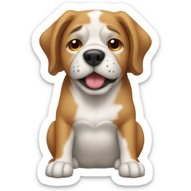 Mentally exhausted dog sticker