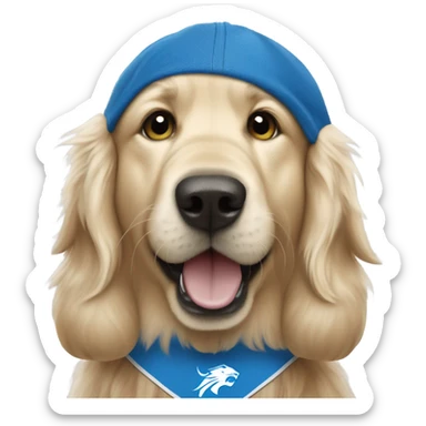 Detroit lions golden retriever  sticker