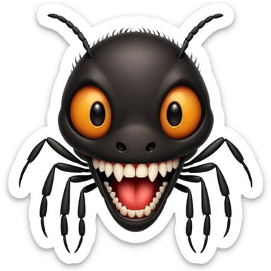 Scary ant with teeth sticker