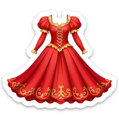 Fairy Tale Costume including red and other colors sticker
