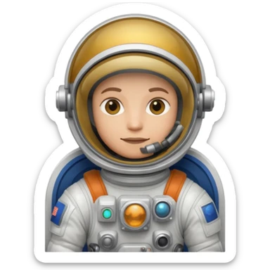 Make a astronaut with a raygun sticker