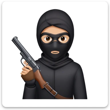 Un ladrón con arma sticker
