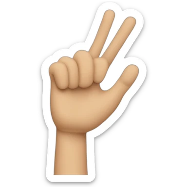 mano haciendo una peineta sticker