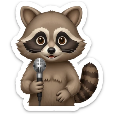 can you make racoon with mic sticker