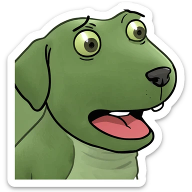 dog with big lips sticker