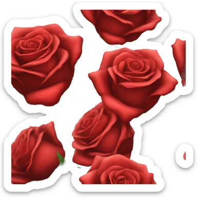 red roses with blood sticker