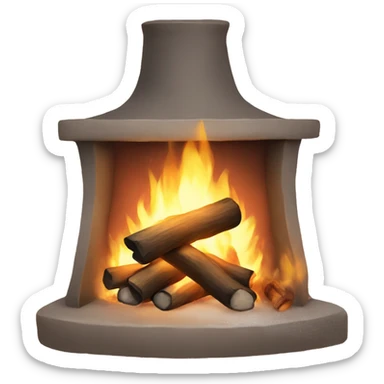 cozy warm fire sticker