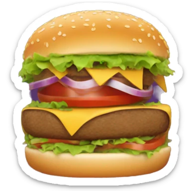 Burgers with stars around  sticker