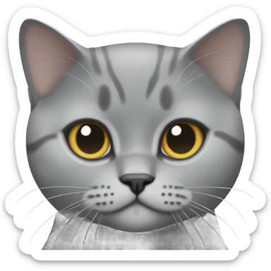 British shorthair gey bicolor sticker