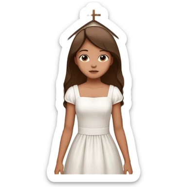 girl go to the church sticker