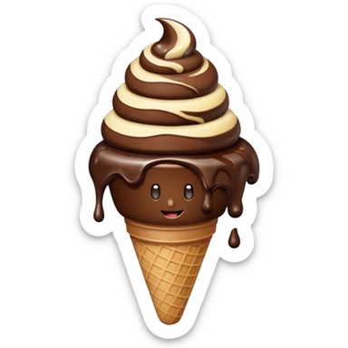 Ice cream chocolate  sticker