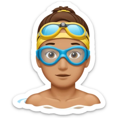 swimming athlete sticker