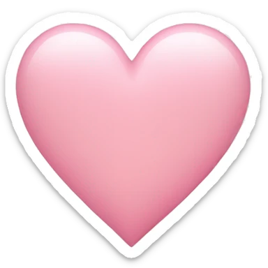 light pink heart sticker